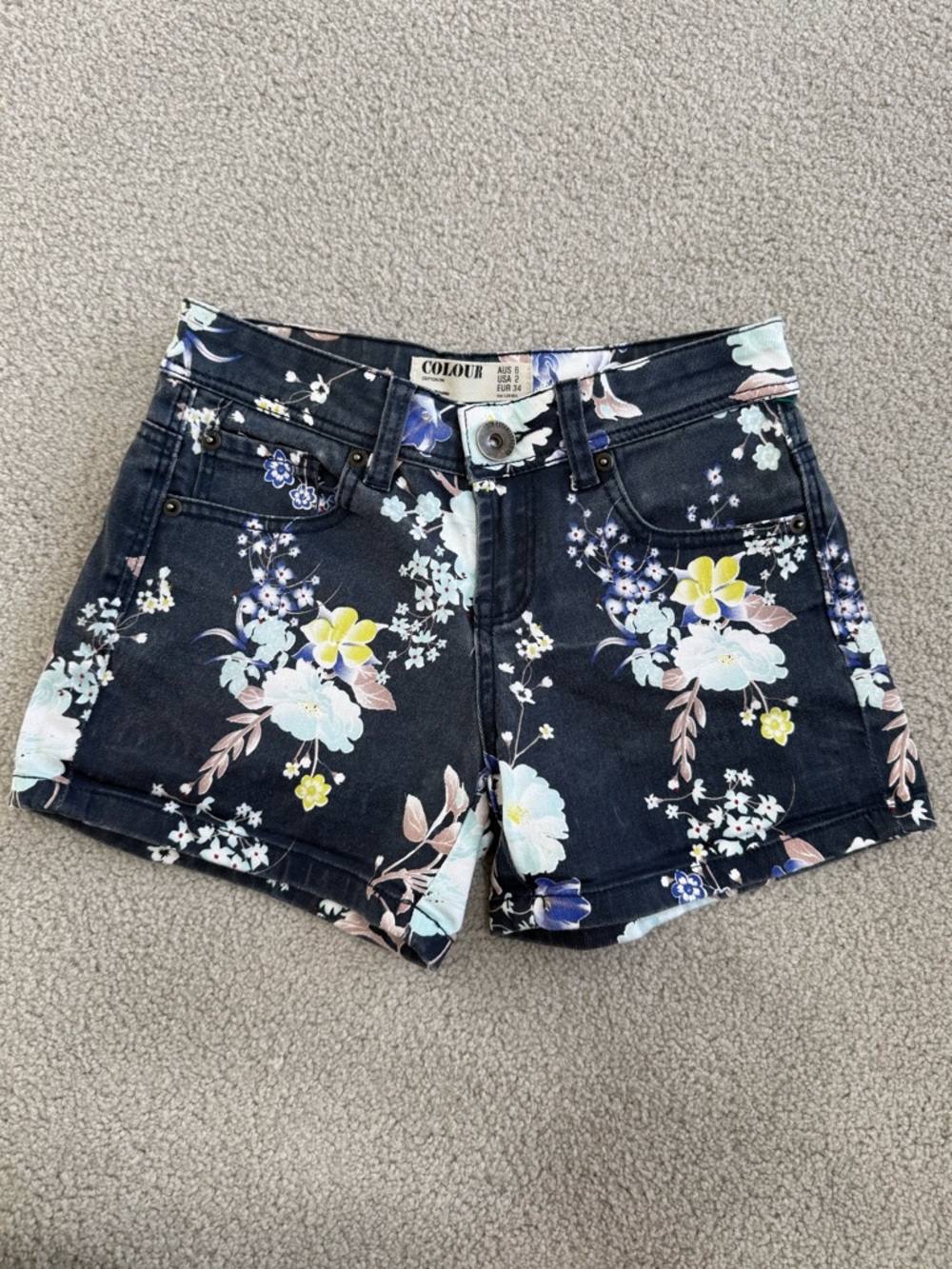 Cotton On Floral Denim Shorts
